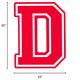 Red Collegiate Letter (D) Corrugated Plastic Yard Sign, 30in